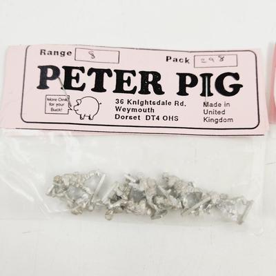 2 PACKS OF PETER PIG LEAD MINATURES RANGE 8 PACK 298