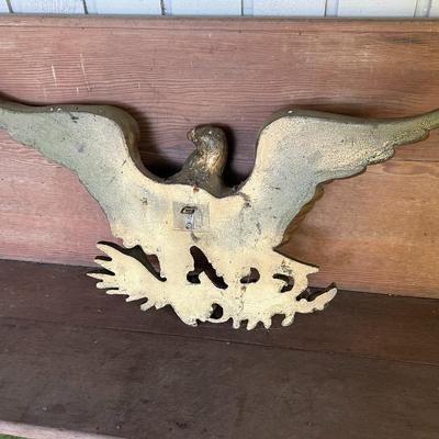 Gorgeous Gold American Bald Eagle Carved Solid Wood Wall Decor