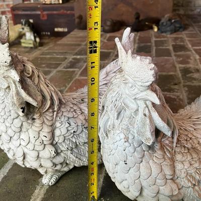 Lot of 6 Decorative Outdoor Roosters