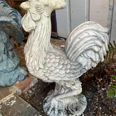 Lot of 6 Decorative Outdoor Roosters