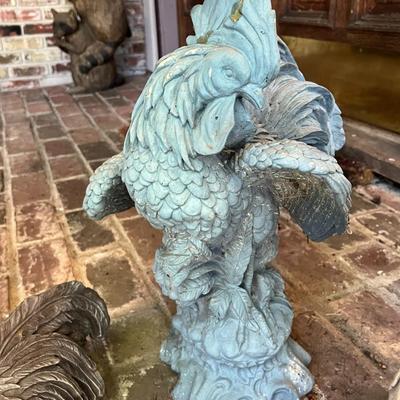 Lot of 6 Decorative Outdoor Roosters