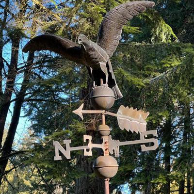 Vintage Raven Crow Metal Weathervane