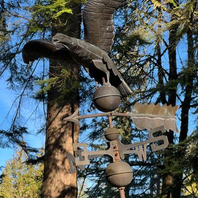 Vintage Raven Crow Metal Weathervane