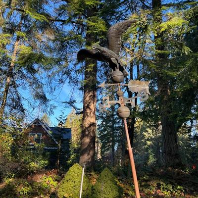 Vintage Raven Crow Metal Weathervane