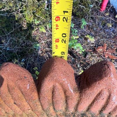 Terracotta Clay Smiling Sun Disk Art with Outdoor Garden Stand