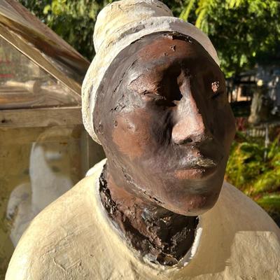 Beautiful Large Statue of Woman in Seated Position