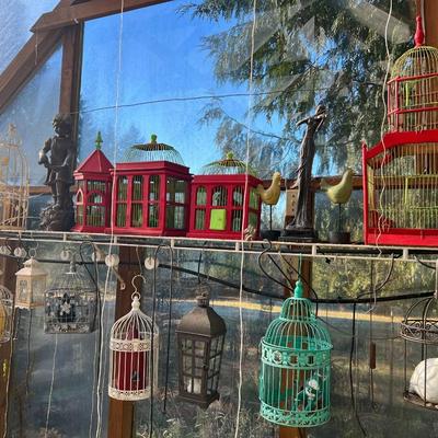 Lot of 13 Vintage Birdcages of Varying Styles and Sizes