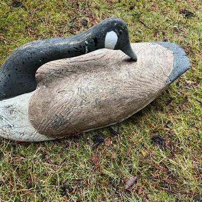 Beautiful Vintage Painted Wood Goose