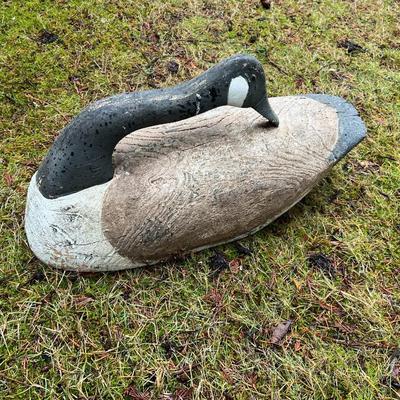 Beautiful Vintage Painted Wood Goose