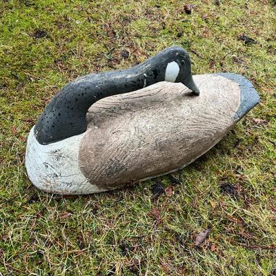 Beautiful Vintage Painted Wood Goose