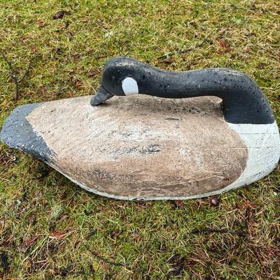 Beautiful Vintage Painted Wood Goose