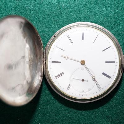 ANTIQUE ENGLISH RAILWAY TIMEKEEPER KEY WIND POCKET WATCH M.J.TOBIAS