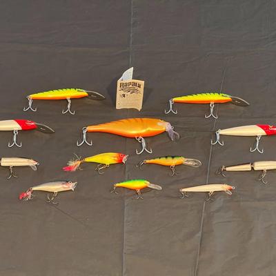 Lot of 12 Vintage Rapala Fishing Lures