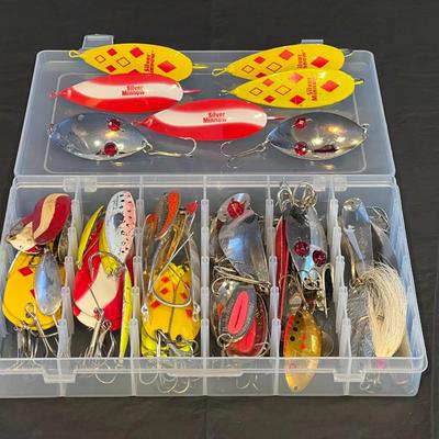 Large Lot of Fishing Metal Spoon Lures