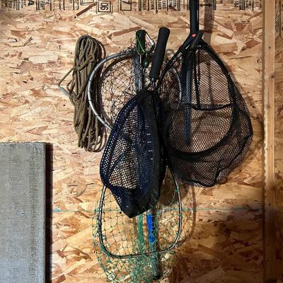 Large Lot of Assorted Fishing Nets and Cages