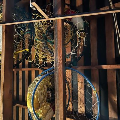 Large Lot of Assorted Fishing Nets and Cages