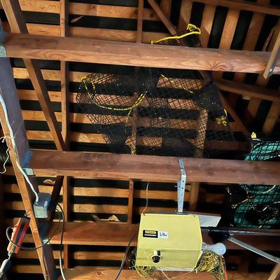 Large Lot of Assorted Fishing Nets and Cages