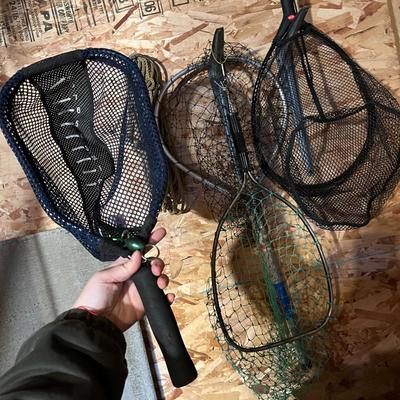 Large Lot of Assorted Fishing Nets and Cages