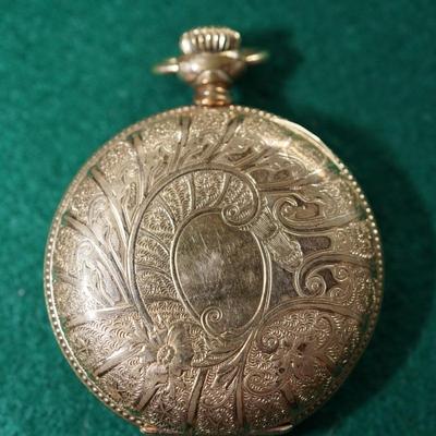 ANTIQUE GP WALTHAM POCKET WATCH 1883 ENGRAVED HUNTERS CASE