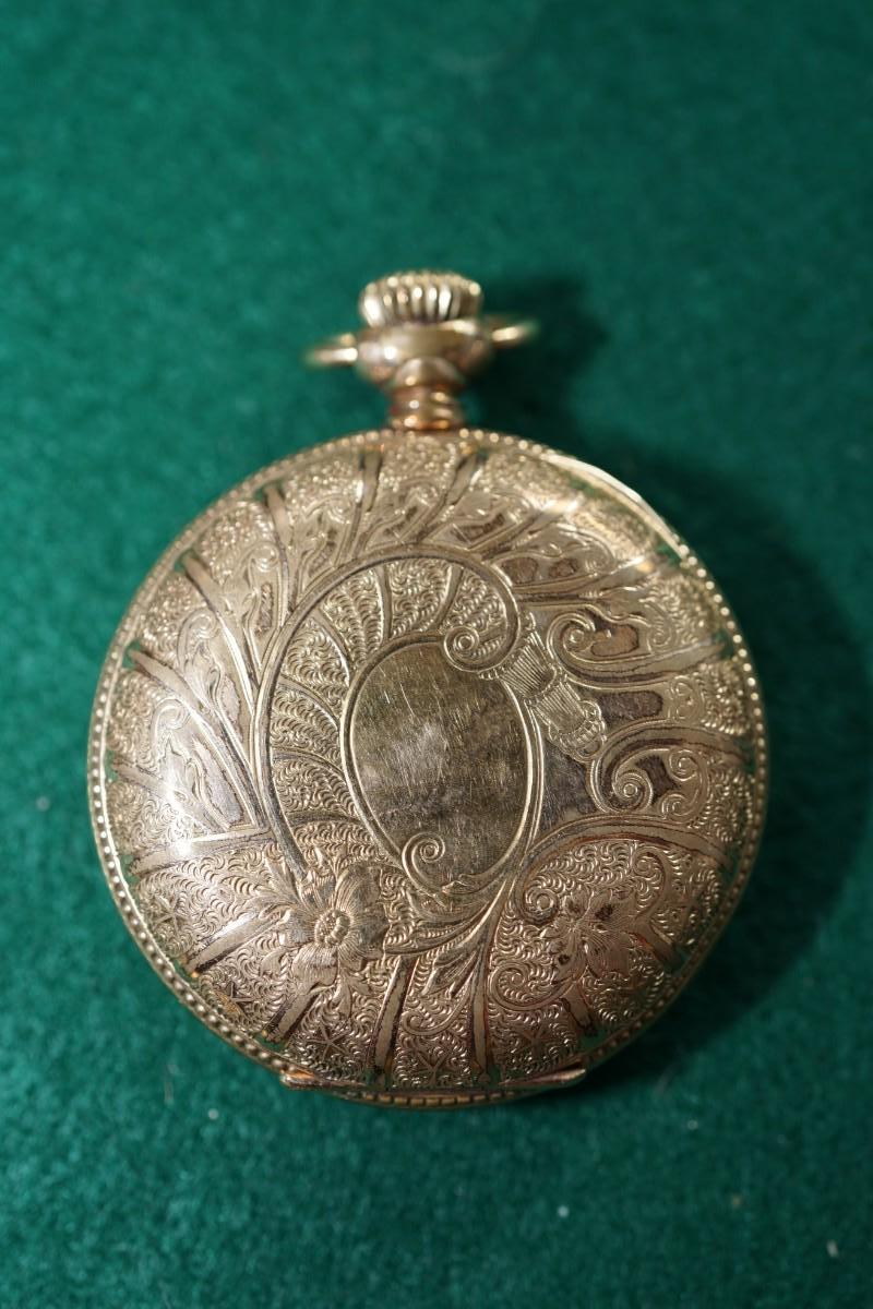 ANTIQUE GP WALTHAM POCKET WATCH 1883 ENGRAVED HUNTERS CASE