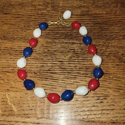 Costume Red, White & Blue Neclace