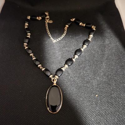 C.H. Womens black necklace