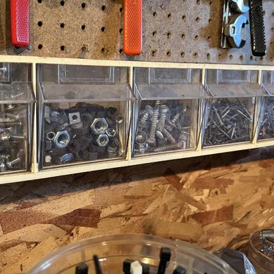 Large Lot of Assorted Screws, Bolts, Nails, Spacers, and More