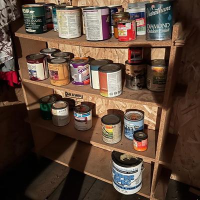 Huge Lot of Art Painting Supplies incl. Easles, Canvases, Paintbrushes, and Assorted Paint