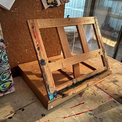 Huge Lot of Art Painting Supplies incl. Easles, Canvases, Paintbrushes, and Assorted Paint
