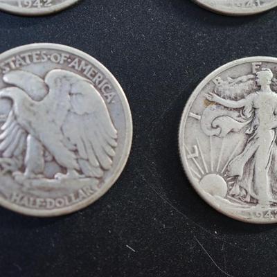 WALKING LIBERTY HALF DOLLARS 1942-1945/ ONE 1929s