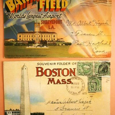 (2) U.S. Postcard Folders, "BARKSDALE FIELD",