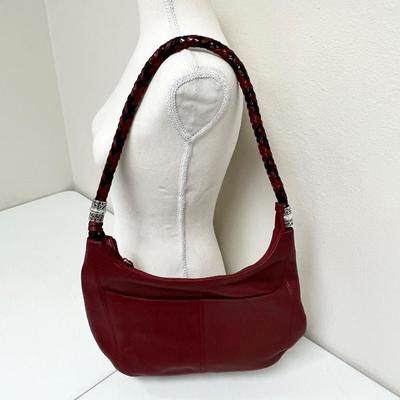 BRIGHTON ~ Burgundy Leather Handbag ~ Like New