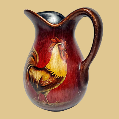 Vintage Decorative Rooster Plates & Pitcher