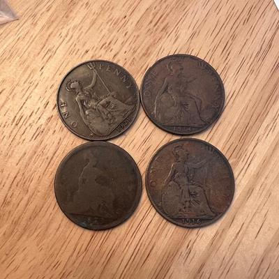 Lot of British Pennies 1873-1921