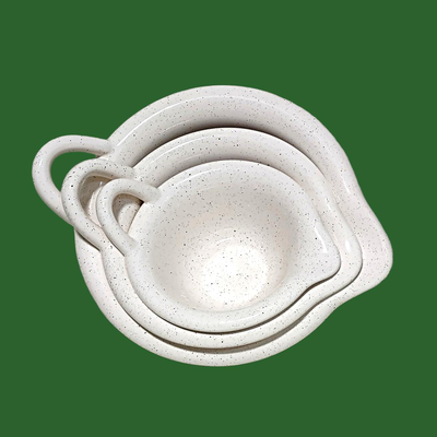 Speckled White Nesting Bowls