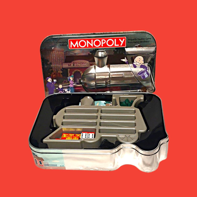 Monopoly Game - Collector's Edition Embossed Train Tin
