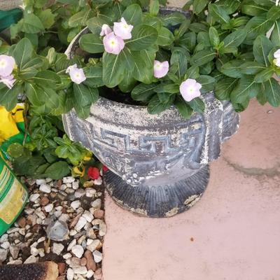 Vintage concrete grape urn