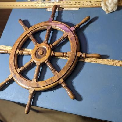 Solid Wood Boat Steering Wheel