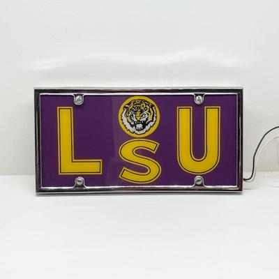 LSU Illuminated License Plate