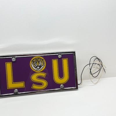 LSU Illuminated License Plate