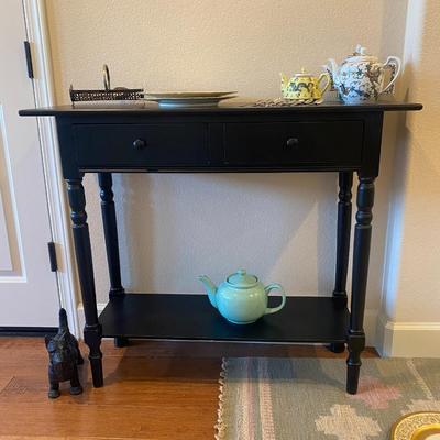 Black Table with Drawer