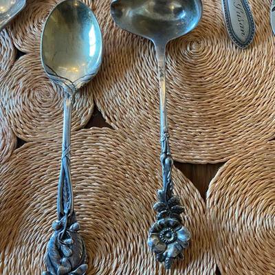 sterling silver unique spoons.