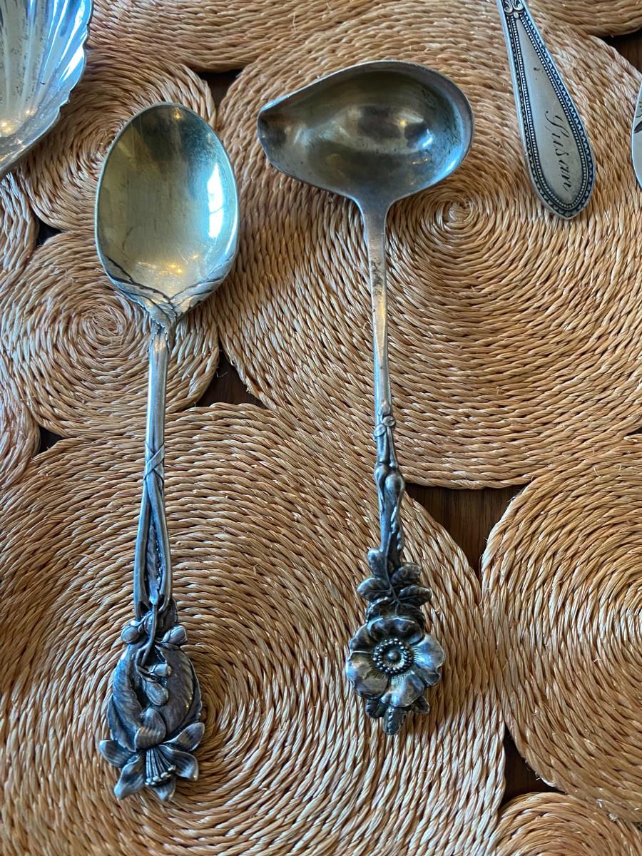 sterling silver unique spoons.