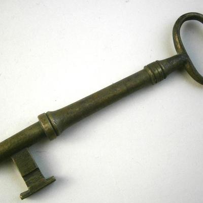 Large Antique Brass Key