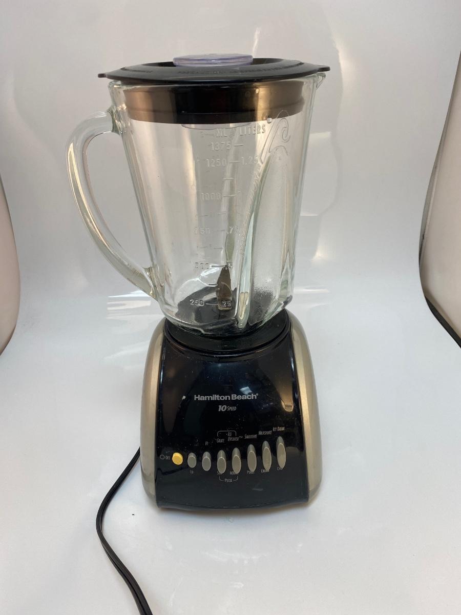 Hamilton Beach 10 Speed Push Button Blender with Glass 48oz Pitcher