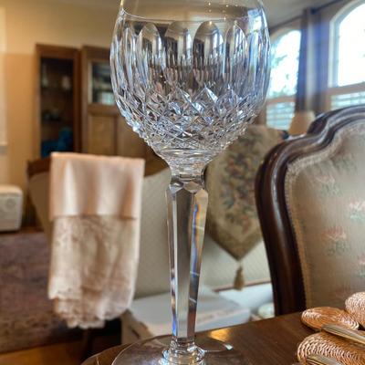 Waterford Colleen Hock Wine Goblets (one small chip on rim).