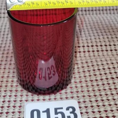 Set of 8 Red Juice Glasses