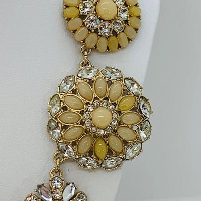 LOT 48R: Monet Brooch Stunning Bead & Rhinestone Necklace, Rhinestone Lined Pin & More