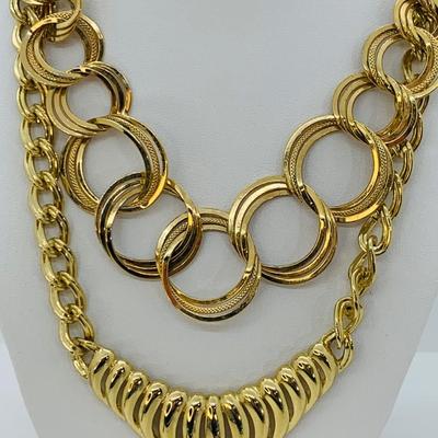 LOT 49R: Fashion Goldtone Jewelry Collection Including a Tona Silhouette w/Rhinestone Brooch