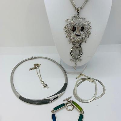 LOT 50R: Napier, Monet, Alan Silvertone Costume Jewelry Collection